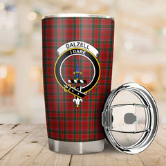 Clan Dalzell Tartan Crest Tumbler MH67 Clan Hall Tartan Today   