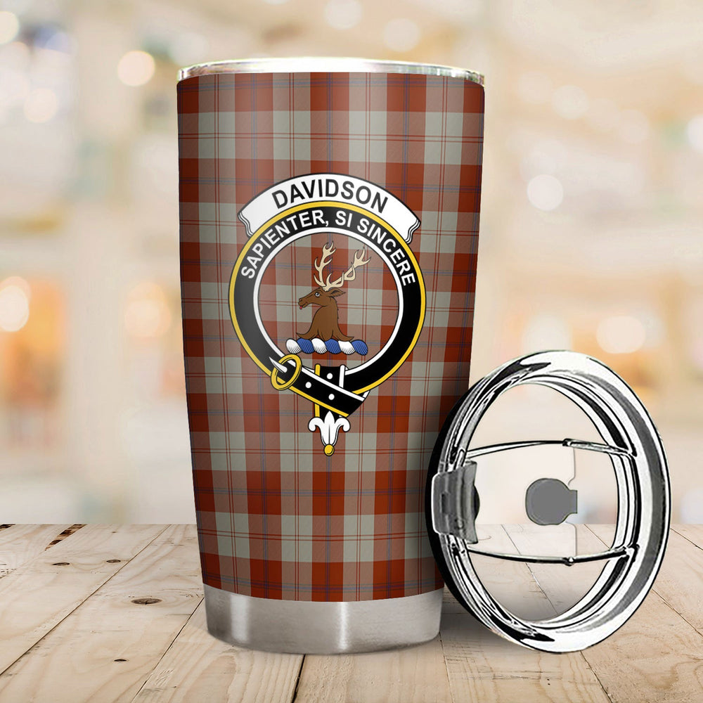 Clan Davidson Dress Dancers Tartan Crest Tumbler CF45 Clan Davidson Tartan Today   