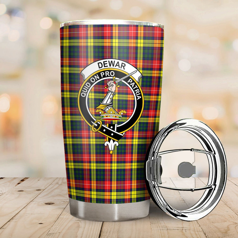 Clan Dewar Tartan Crest Tumbler FJ78 Clan Dewar Tartan Today   