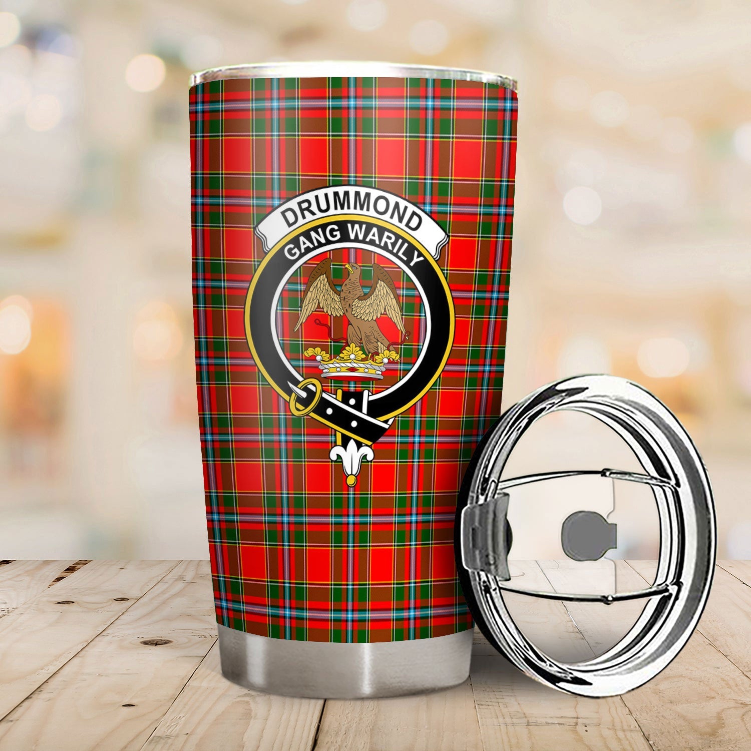 Clan Drummond of Perth Tartan Crest Tumbler NJ66 Clan Drummond Tartan Today   
