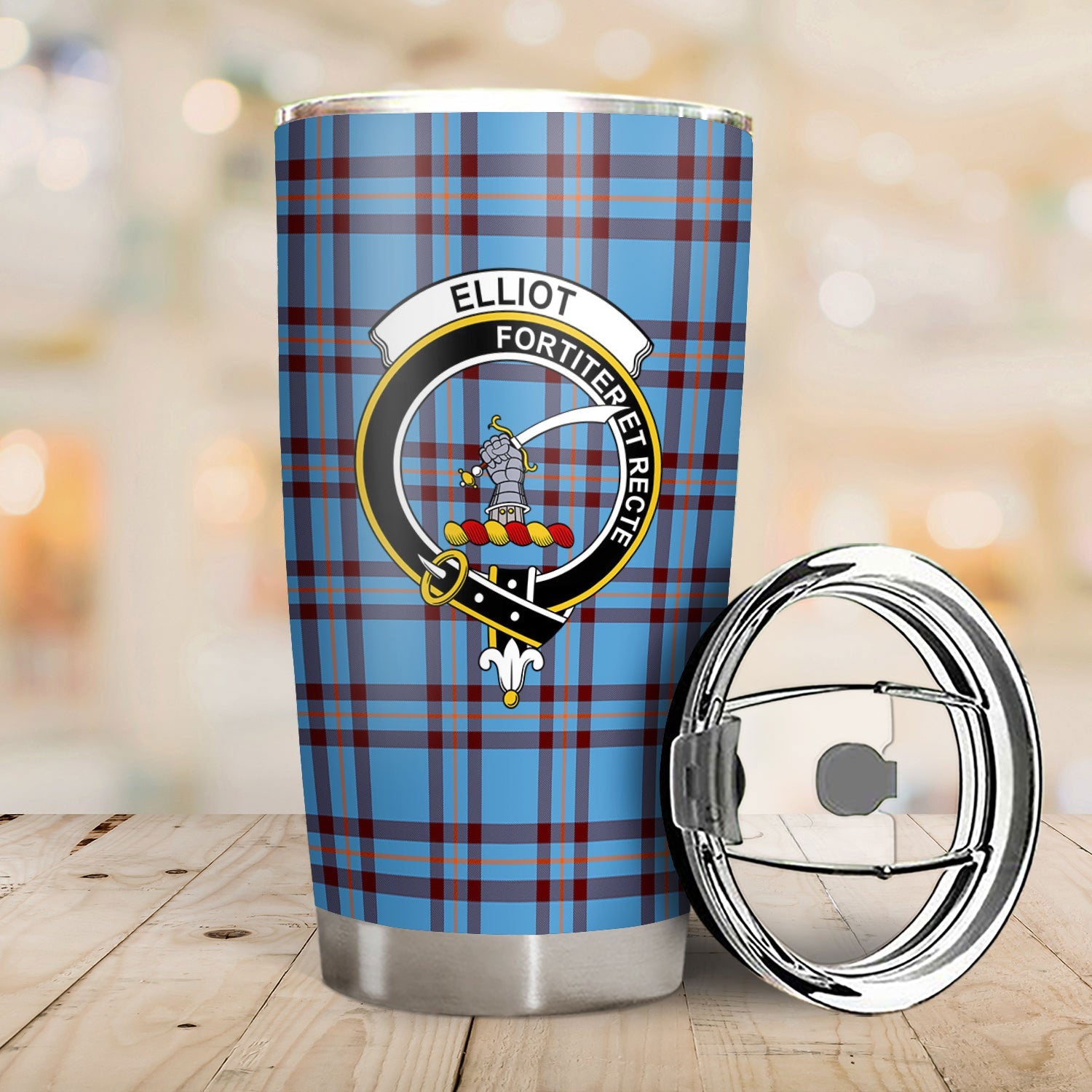 Clan Elliot Ancient Tartan Crest Tumbler HA59 Clan Elliot Tartan Today   