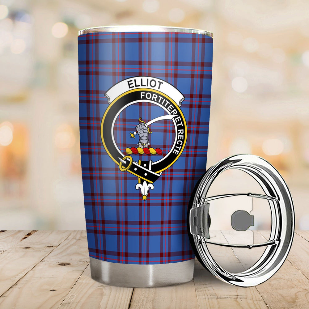 Clan Elliot Modern Tartan Crest Tumbler UF67 Clan Elliot Tartan Today   