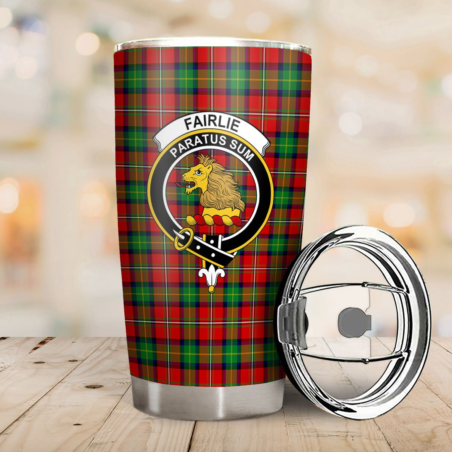Clan Fairlie Tartan Crest Tumbler BO25 Clan Fairlie Tartan Today   