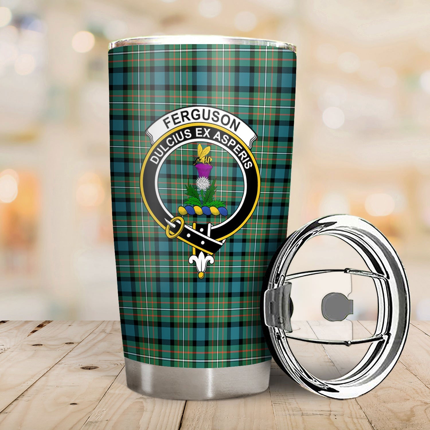 Clan Ferguson Ancient Tartan Crest Tumbler NX93 Clan Hall Tartan Today   