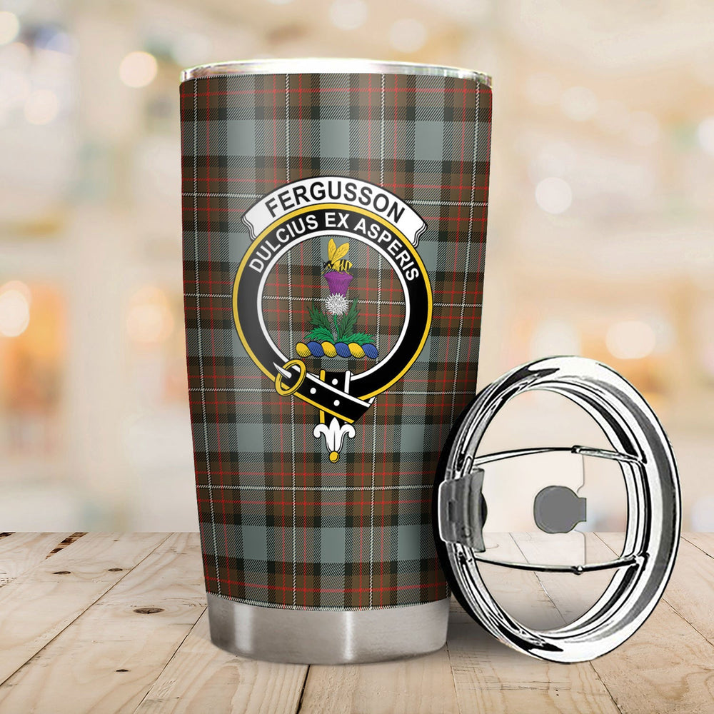 Clan Fergusson Weathered Tartan Crest Tumbler MF80 Clan Fergusson Tartan Today   