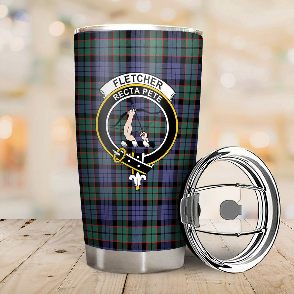 Clan Fletcher Modern Tartan Crest Tumbler SR17 Clan Fletcher Tartan Today   