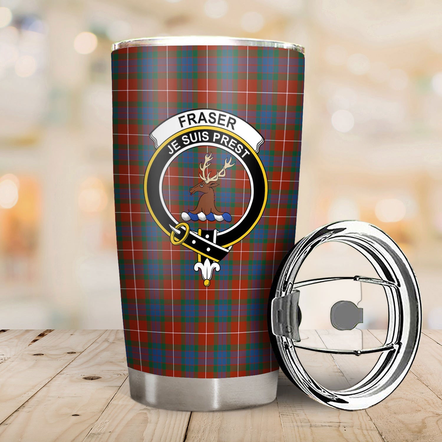 Clan Fraser (of Lovat) Ancient Tartan Crest Tumbler XJ30 Clan Fraser Tartan Today   