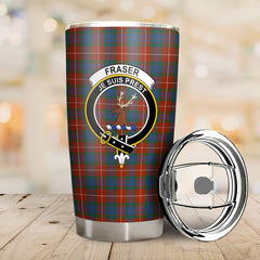 Clan Fraser (of Lovat) Ancient Tartan Crest Tumbler XJ30 Clan Fraser Tartan Today   