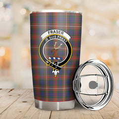 Clan Fraser (of Lovat) Hunting Modern Tartan Crest Tumbler ON85 Clan Fraser Tartan Today   