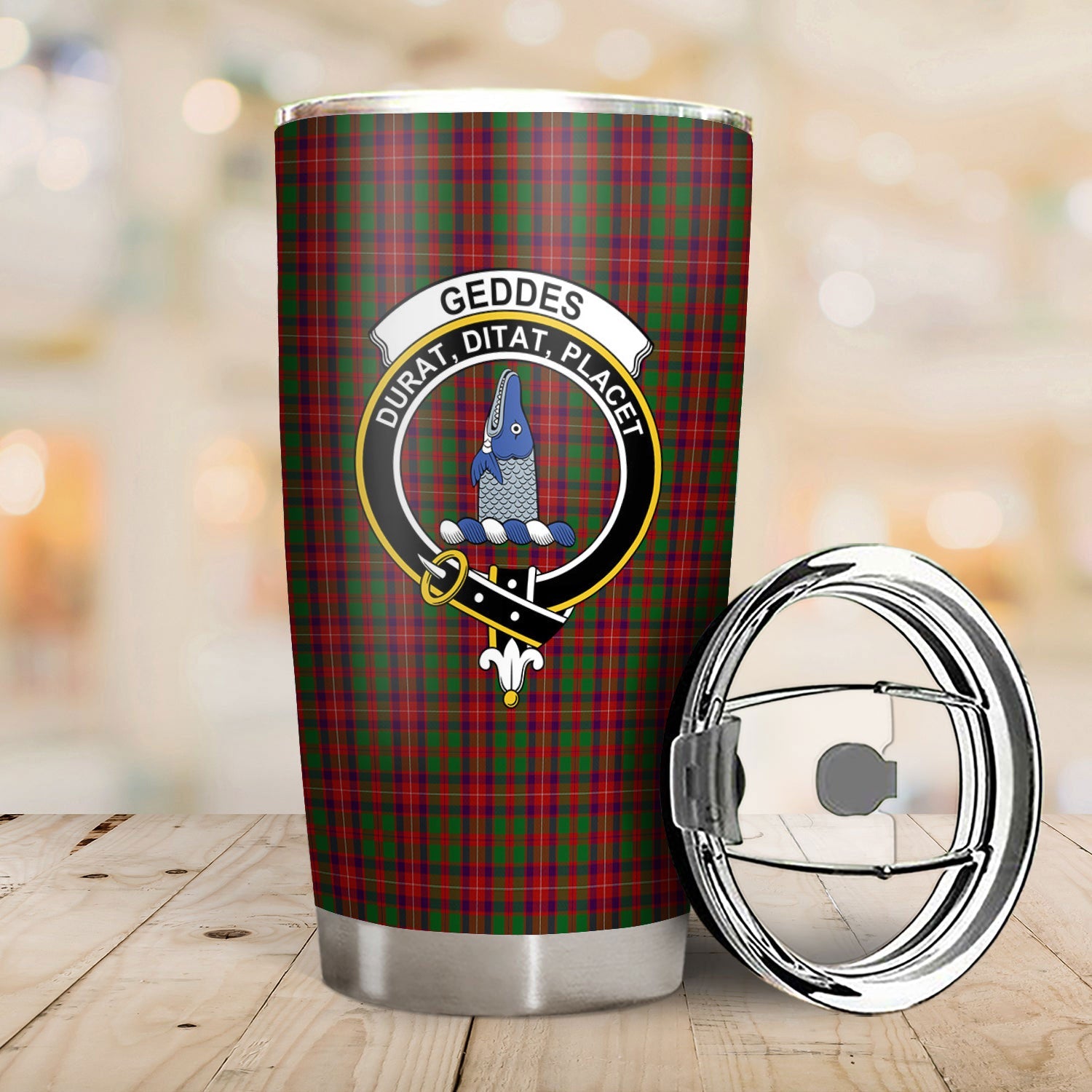 Clan Geddes Tartan Crest Tumbler IM85 Clan Ged Tartan Today   