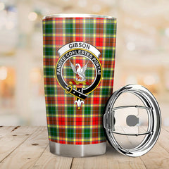 Clan Gibson Tartan Crest Tumbler JO87 Clan Hall Tartan Today   