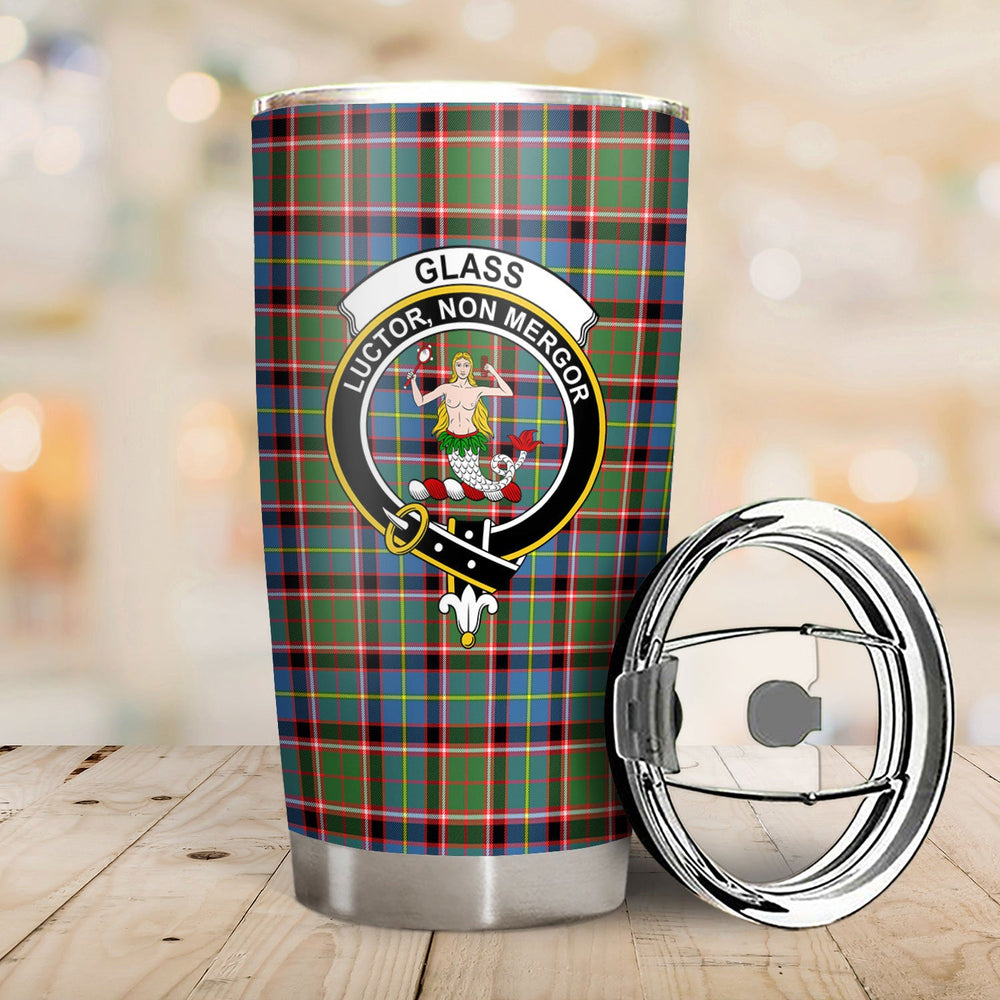 Clan Glass Tartan Crest Tumbler IJ49 Clan Glass Tartan Today   