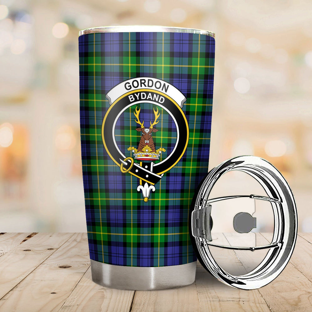 Clan Gordon Modern Tartan Crest Tumbler CF95 Clan Gordon Tartan Today   