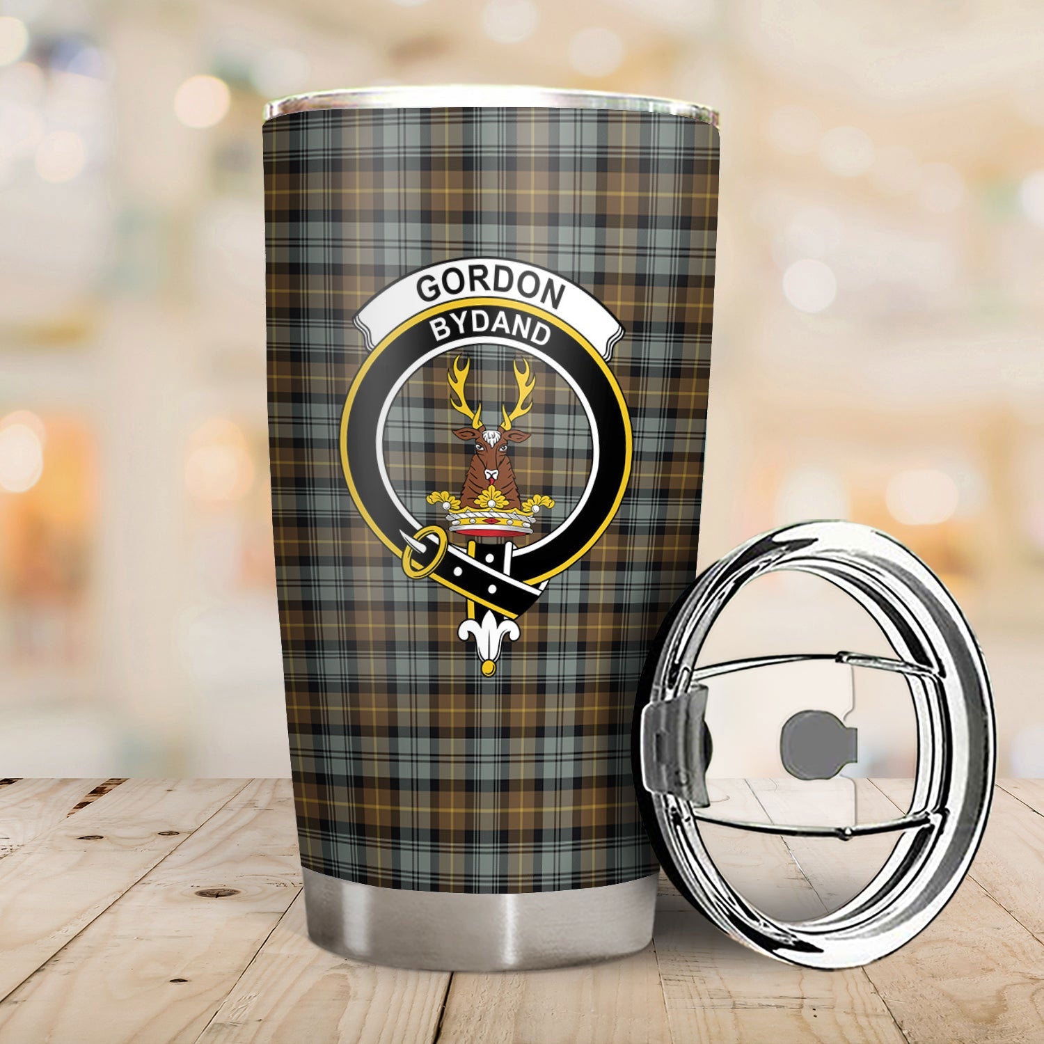 Clan Gordon Weathered Tartan Crest Tumbler IY85 Clan Gordon Tartan Today   