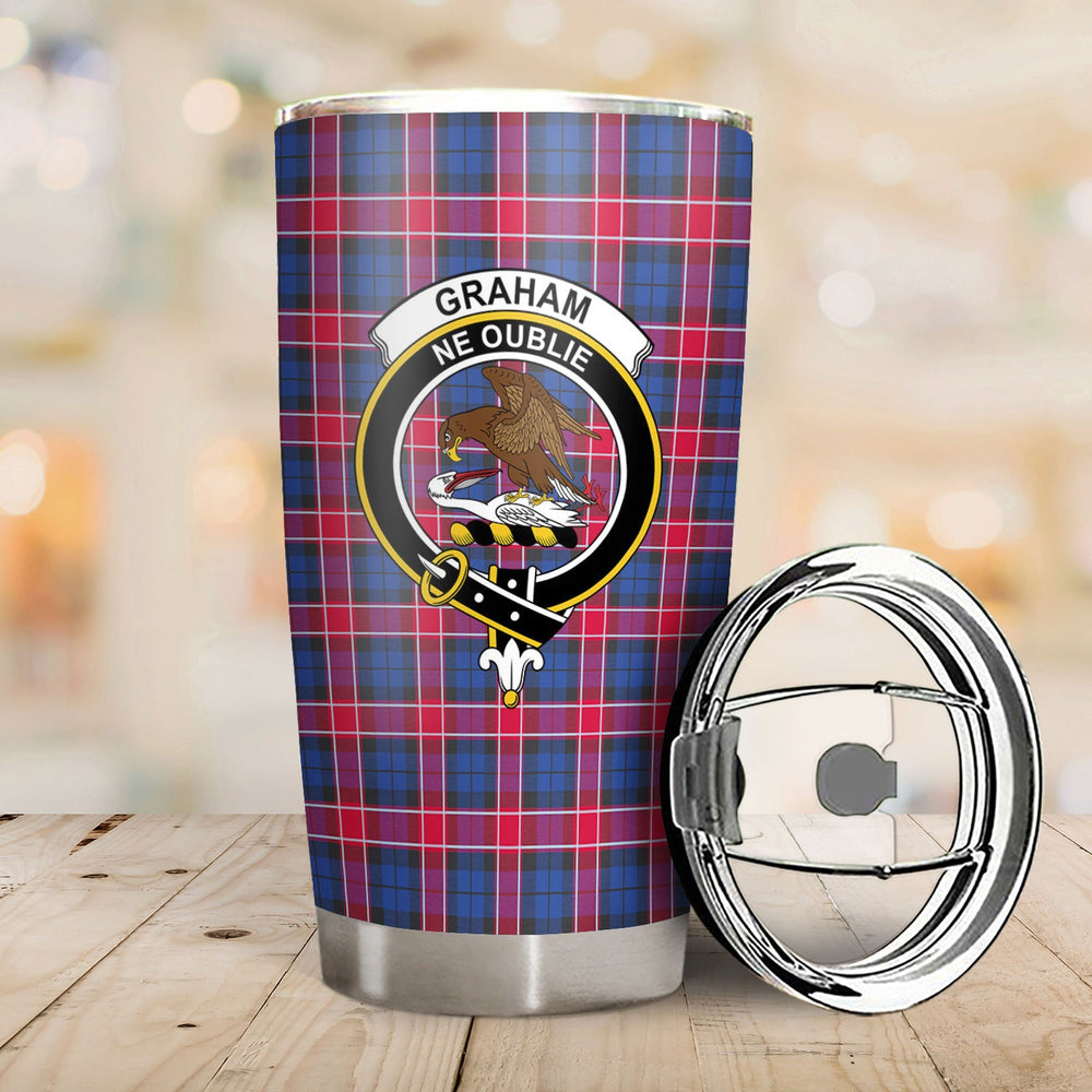 Clan Graham of Menteith Red Tartan Crest Tumbler FB90 Clan Graham Tartan Today   