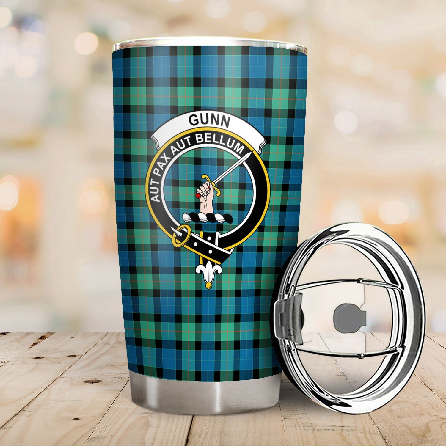 Clan Gunn Ancient Tartan Crest Tumbler GZ87 Clan Gunn Tartan Today   