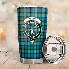 Clan Gunn Ancient Tartan Crest Tumbler GZ87 Clan Gunn Tartan Today   