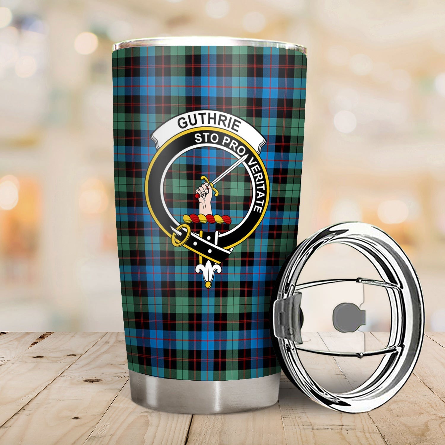 Clan Guthrie Ancient Tartan Crest Tumbler MS69 Clan Guthrie Tartan Today   