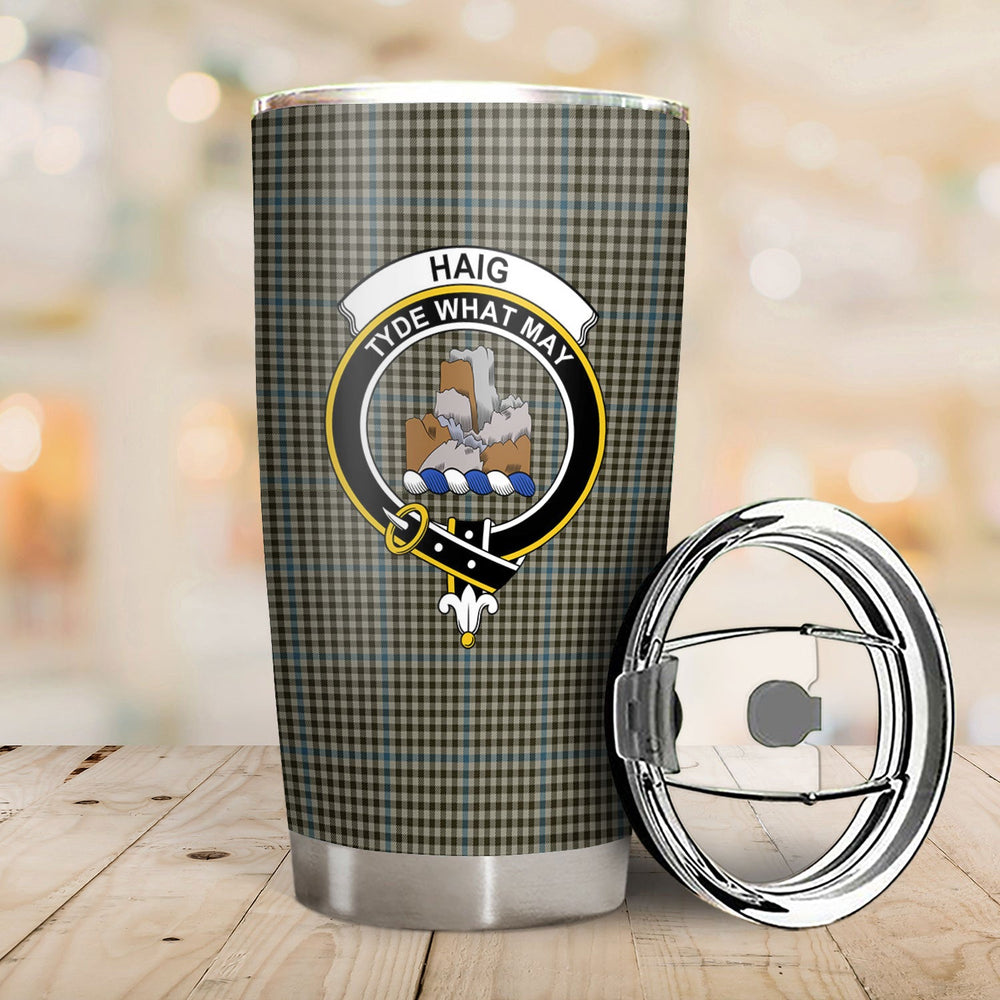 Clan Haig Check Tartan Crest Tumbler ED90 Clan Haig Tartan Today   