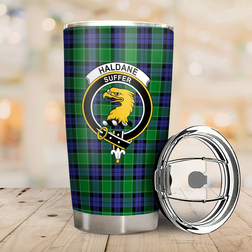 Clan Haldane Tartan Crest Tumbler QA51 Clan Haldane Tartan Today   