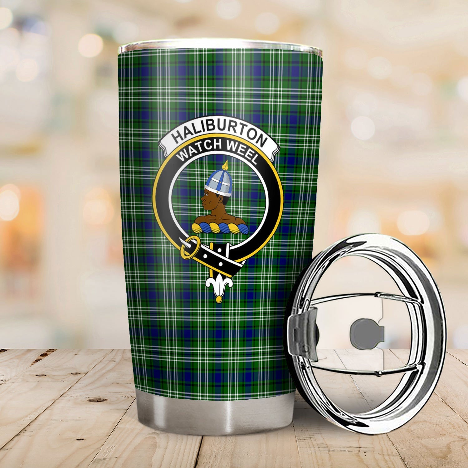 Clan Haliburton Tartan Crest Tumbler AP84 Clan Haliburton Tartan Today   
