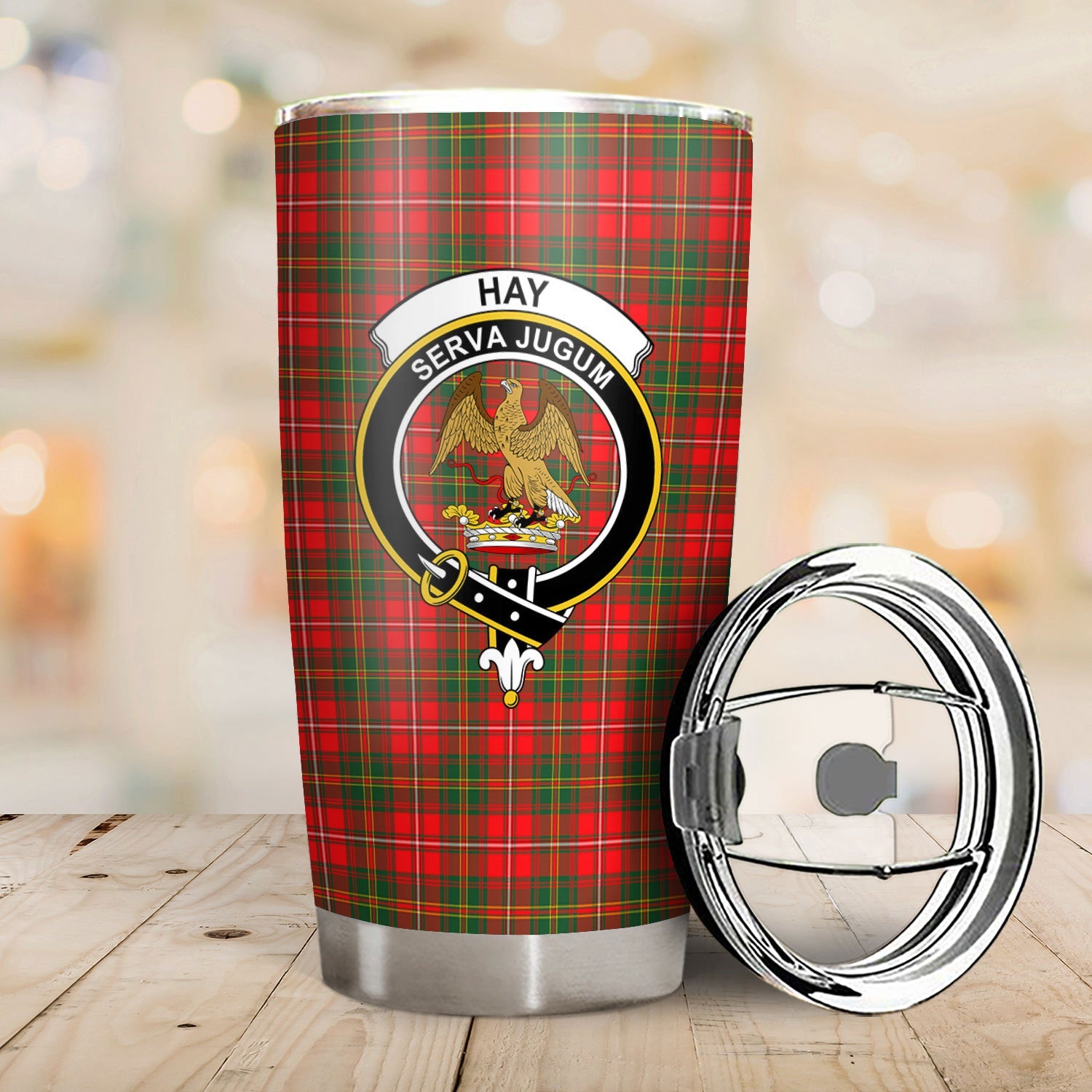Clan Hay Modern Tartan Crest Tumbler QO65 Clan Hay Tartan Today   