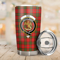 Clan Hay Modern Tartan Crest Tumbler QO65 Clan Hay Tartan Today   