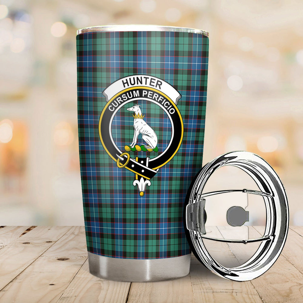 Clan Hunter Ancient Tartan Crest Tumbler TL63 Clan Hunter Tartan Today   