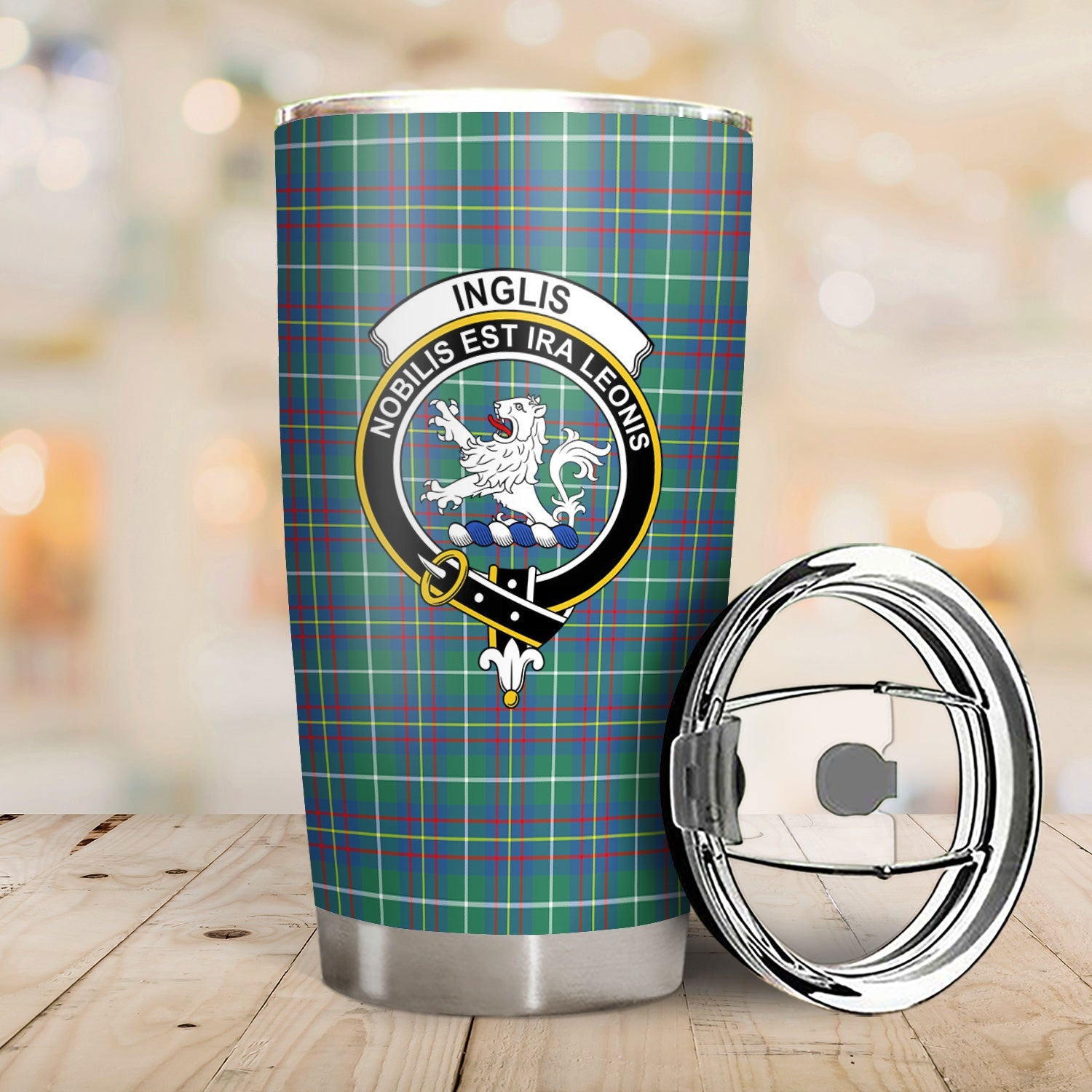 Clan Inglis Ancient Tartan Crest Tumbler RE10 Clan Inglis Tartan Today   