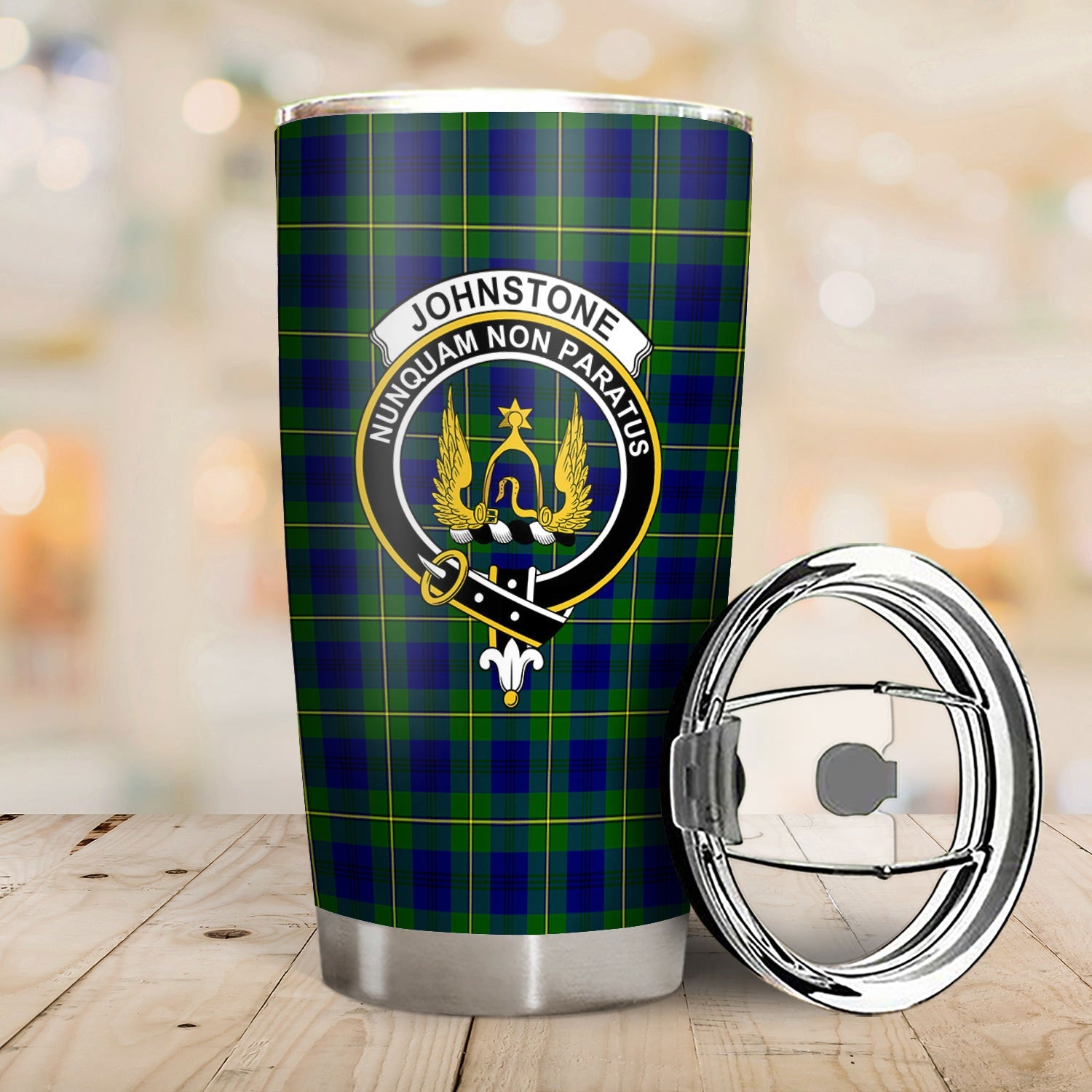 Clan Johnstone Modern Tartan Crest Tumbler WQ37 Clan Johnstone Tartan Today   