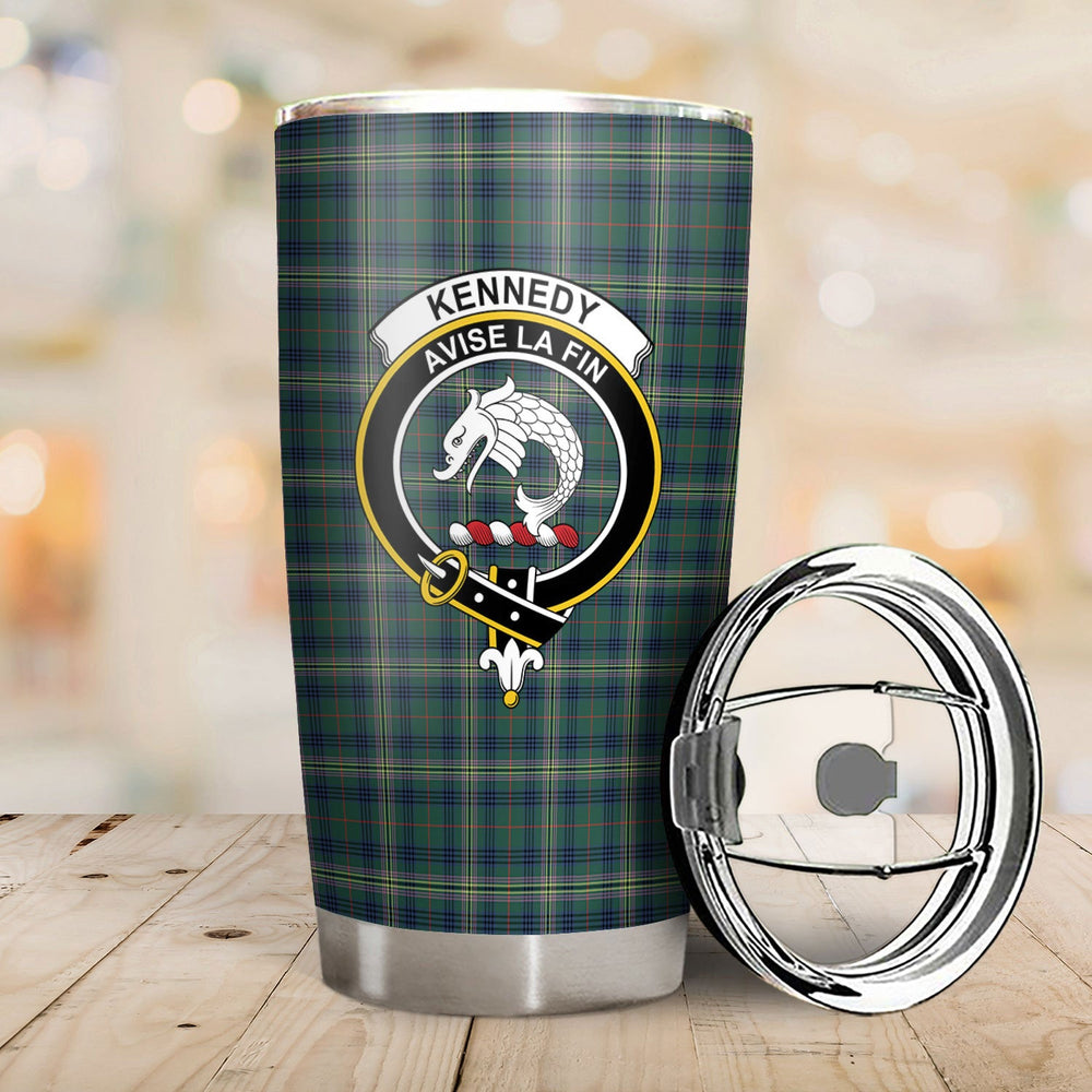 Clan Kennedy Modern Tartan Crest Tumbler ZX13 Clan Kennedy Tartan Today   