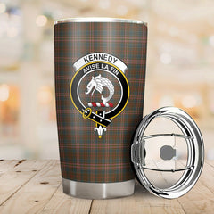 Clan Kennedy Weathered Tartan Crest Tumbler FR98 Clan Kennedy Tartan Today   
