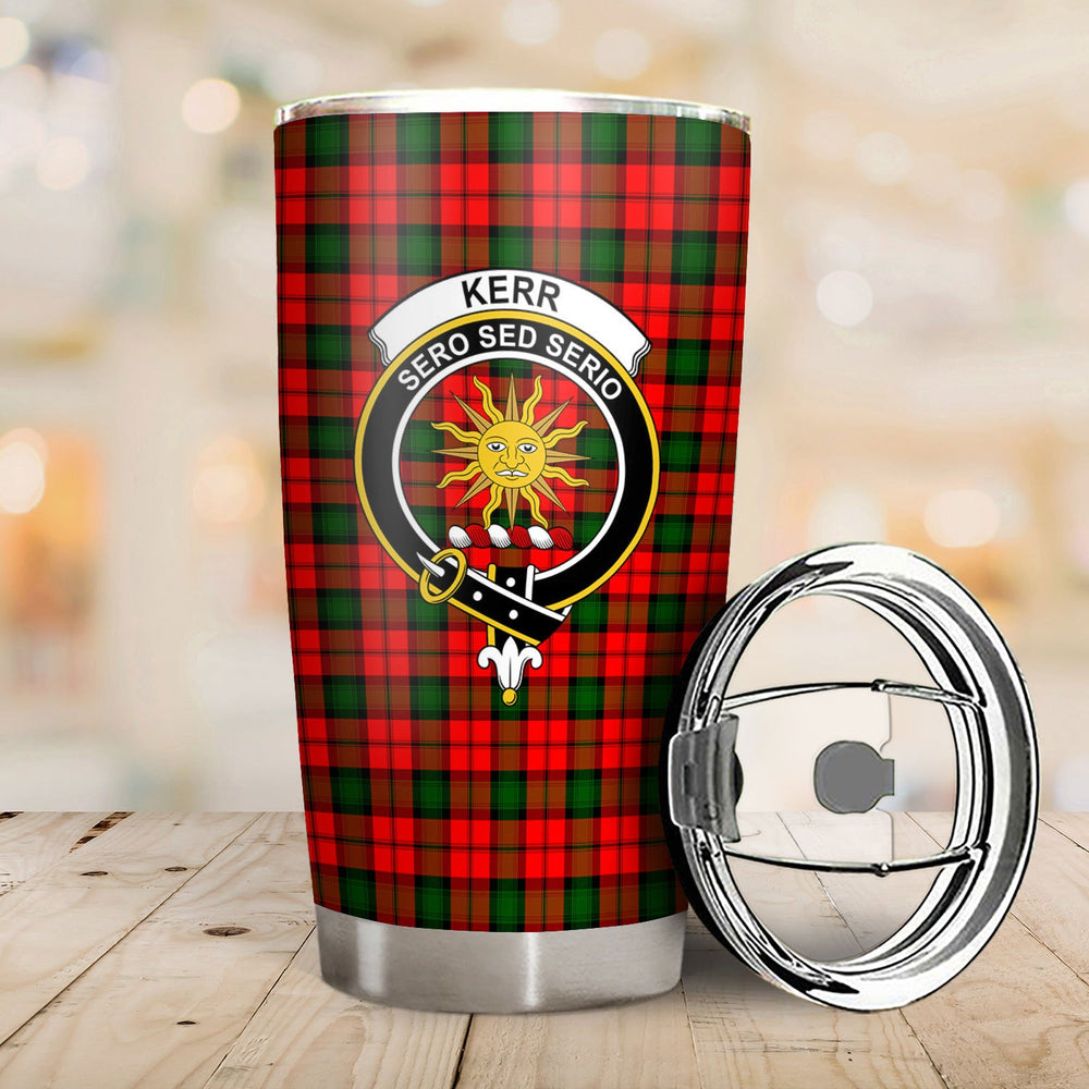 Clan Kerr Modern Tartan Crest Tumbler HH40 Clan Kerr Tartan Today   