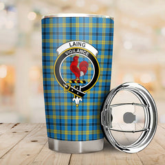 Clan Laing Tartan Crest Tumbler CT61 Clan Laing Tartan Today   