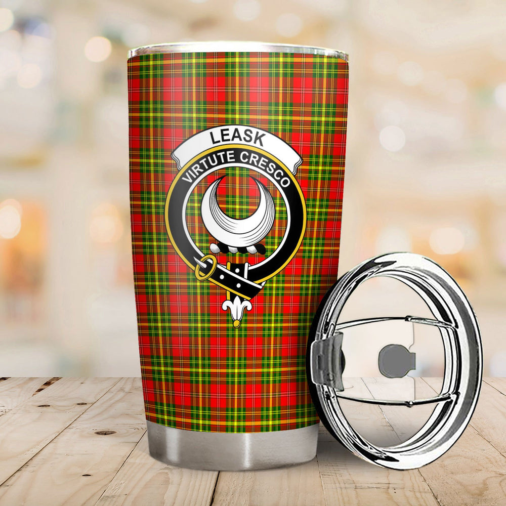 Clan Leask Tartan Crest Tumbler RA81 Clan Leask Tartan Today   