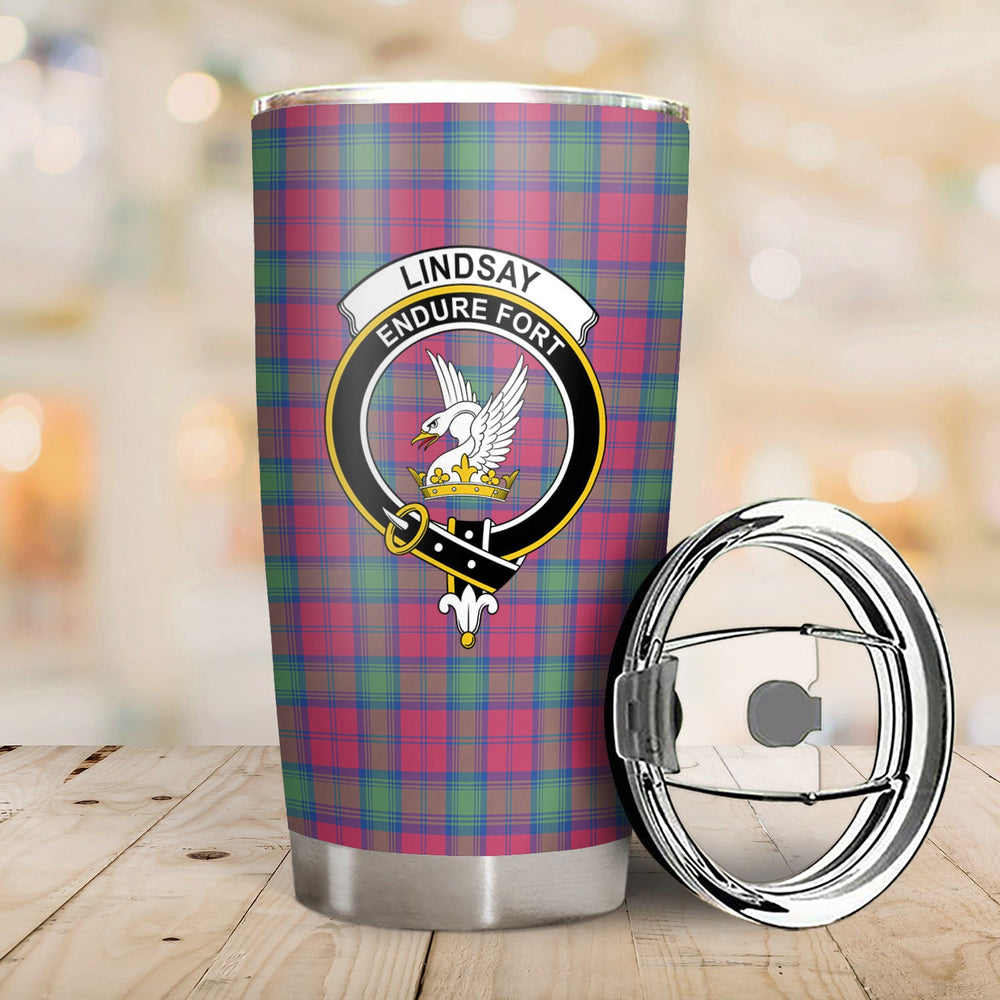 Clan Lindsay Ancient Tartan Crest Tumbler NU14 Clan Lindsay Tartan Today   