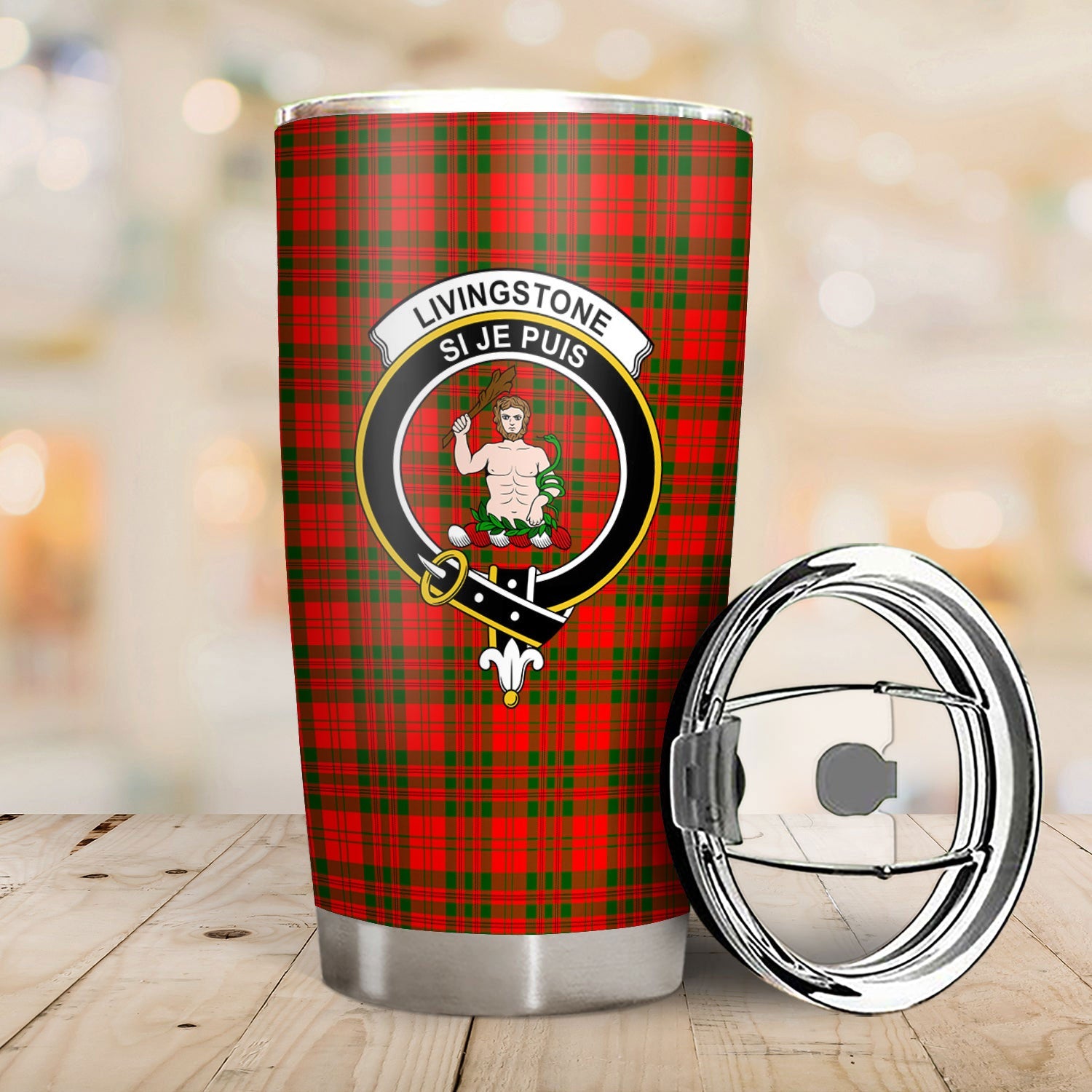 Clan Livingstone Tartan Crest Tumbler GG19 Clan Livingstone Tartan Today   