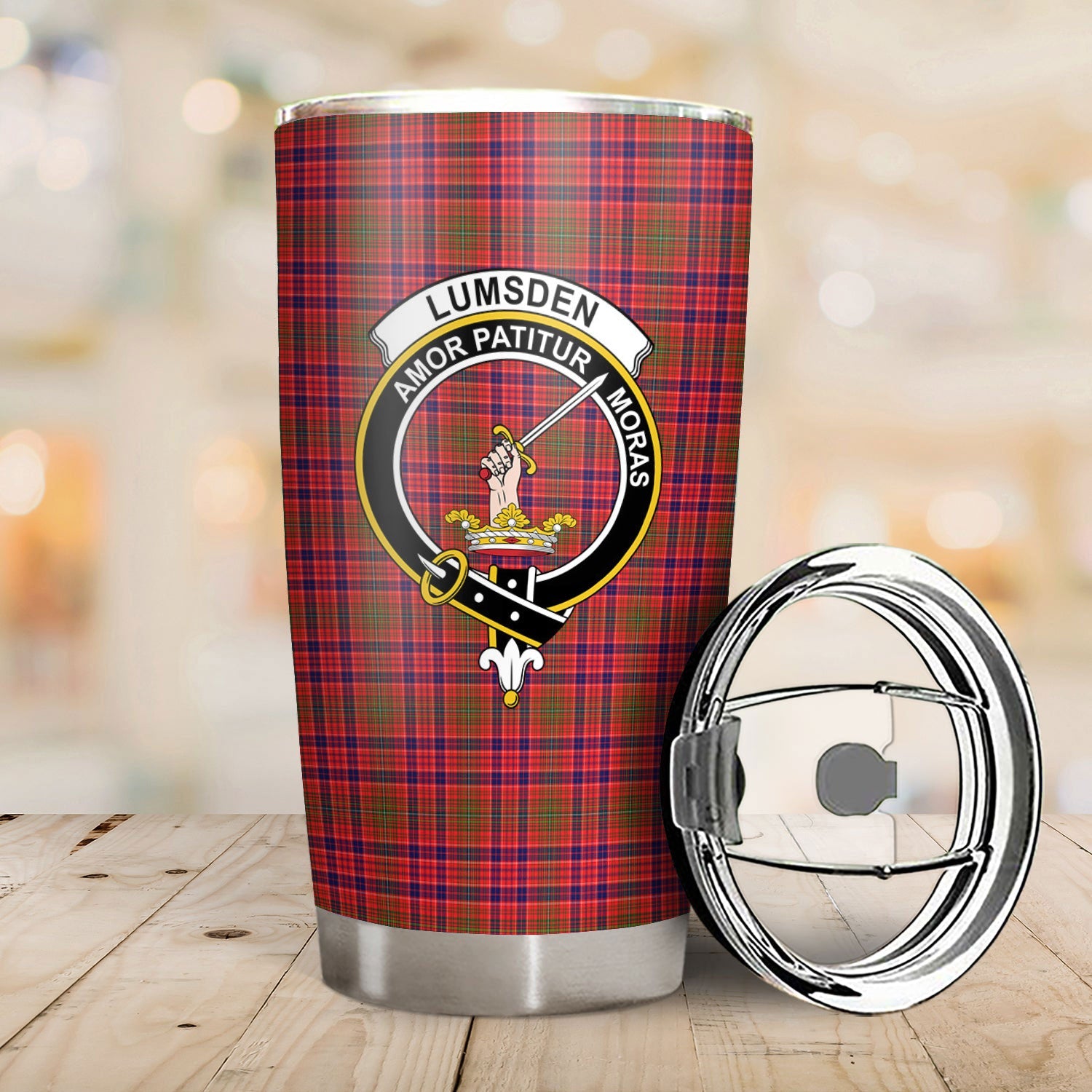 Clan Lumsden Modern Tartan Crest Tumbler HM86 Clan Lumsden Tartan Today   