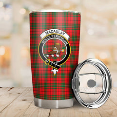 Clan MacAulay Modern Tartan Crest Tumbler BR29 Clan MacAulay Tartan Today   