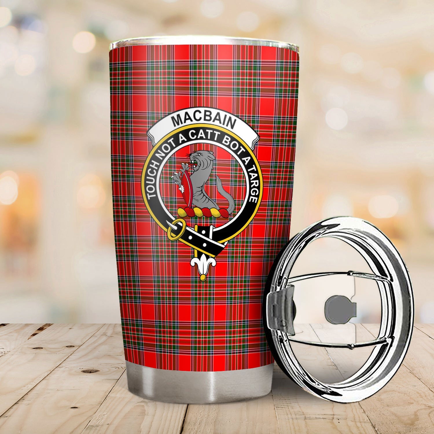 Clan MacBain Tartan Crest Tumbler PO84 Clan MacBain Tartan Today   