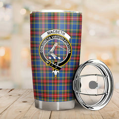 Clan MacBeth Modern Tartan Crest Tumbler HH98 Clan MacBeth Tartan Today   