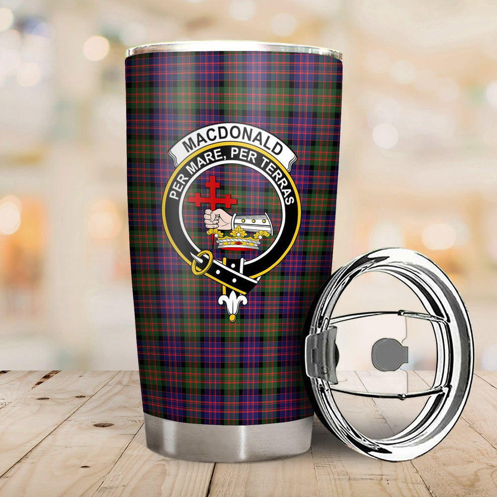 Clan MacDonald Modern Tartan Crest Tumbler OP55 Clan MacDonald Tartan Today   