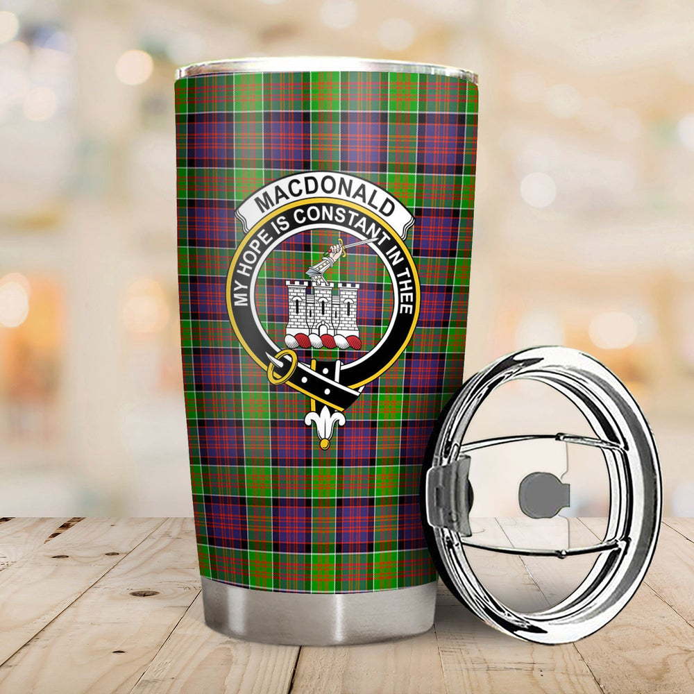Clan MacDonald (Ranald) Tartan Crest Tumbler BG22 Clan MacDonald Tartan Today   