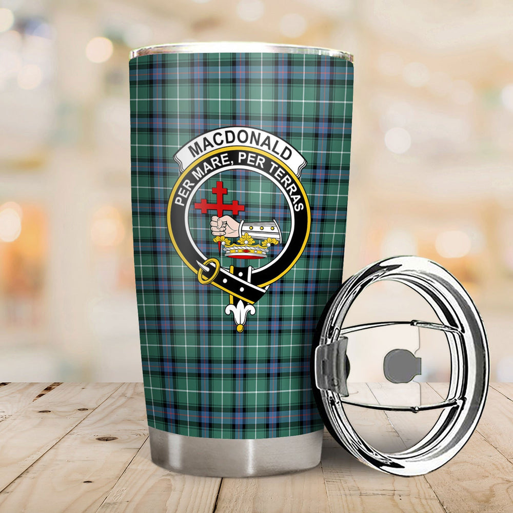 Clan MacDonald of the Isles Hunting Ancient Tartan Crest Tumbler DB73 Clan MacDonald Tartan Today   