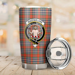 Clan MacFarlane Ancient Tartan Crest Tumbler VJ23 Clan MacFarlane Tartan Today   
