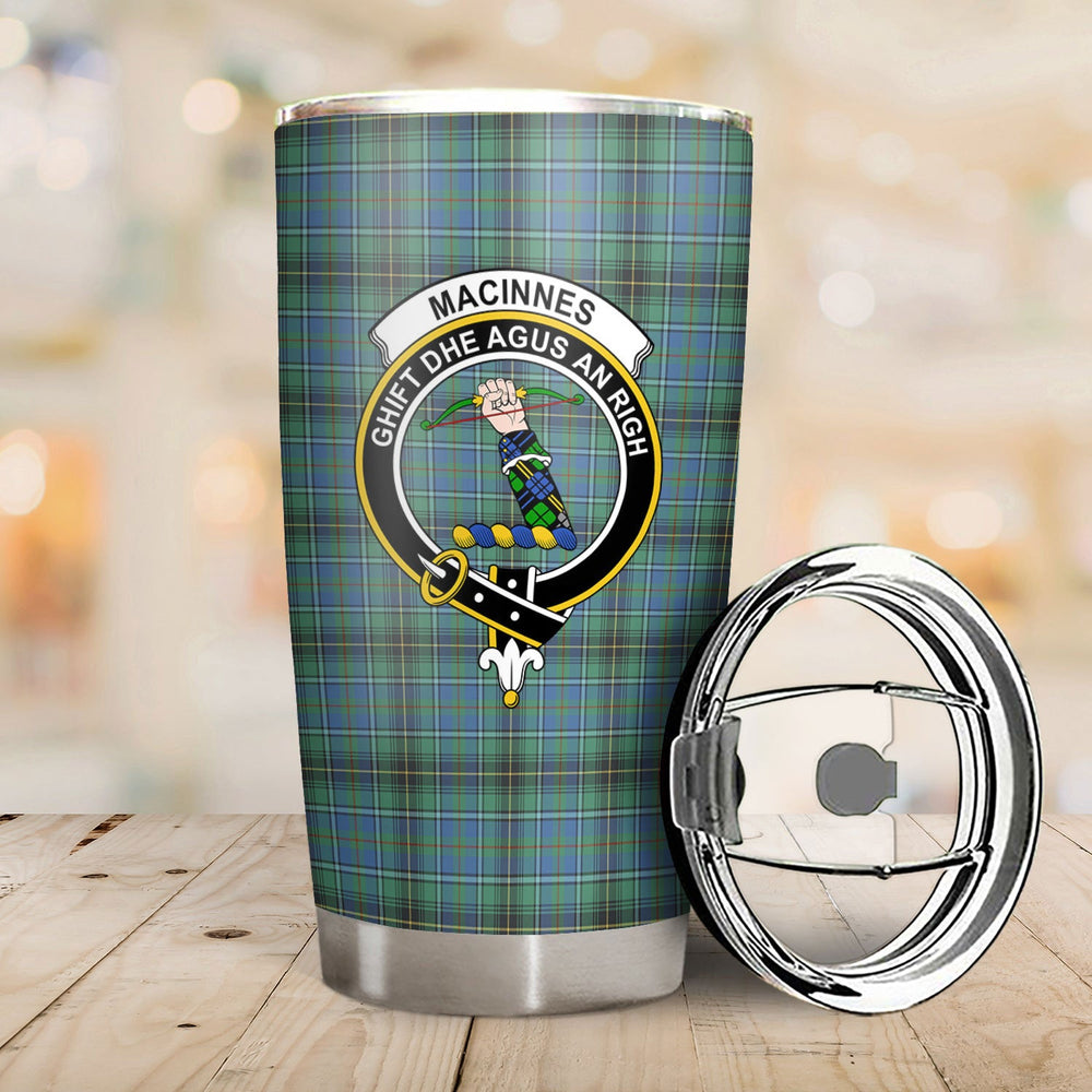 Clan MacInnes Ancient Tartan Crest Tumbler BA30 Clan MacInnes Tartan Today   