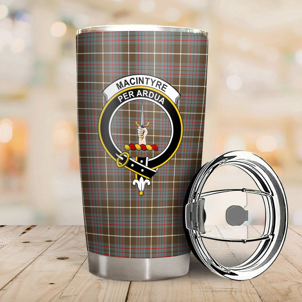 Clan MacIntyre Hunting Weathered Tartan Crest Tumbler KC92 Clan MacIntyre Tartan Today   