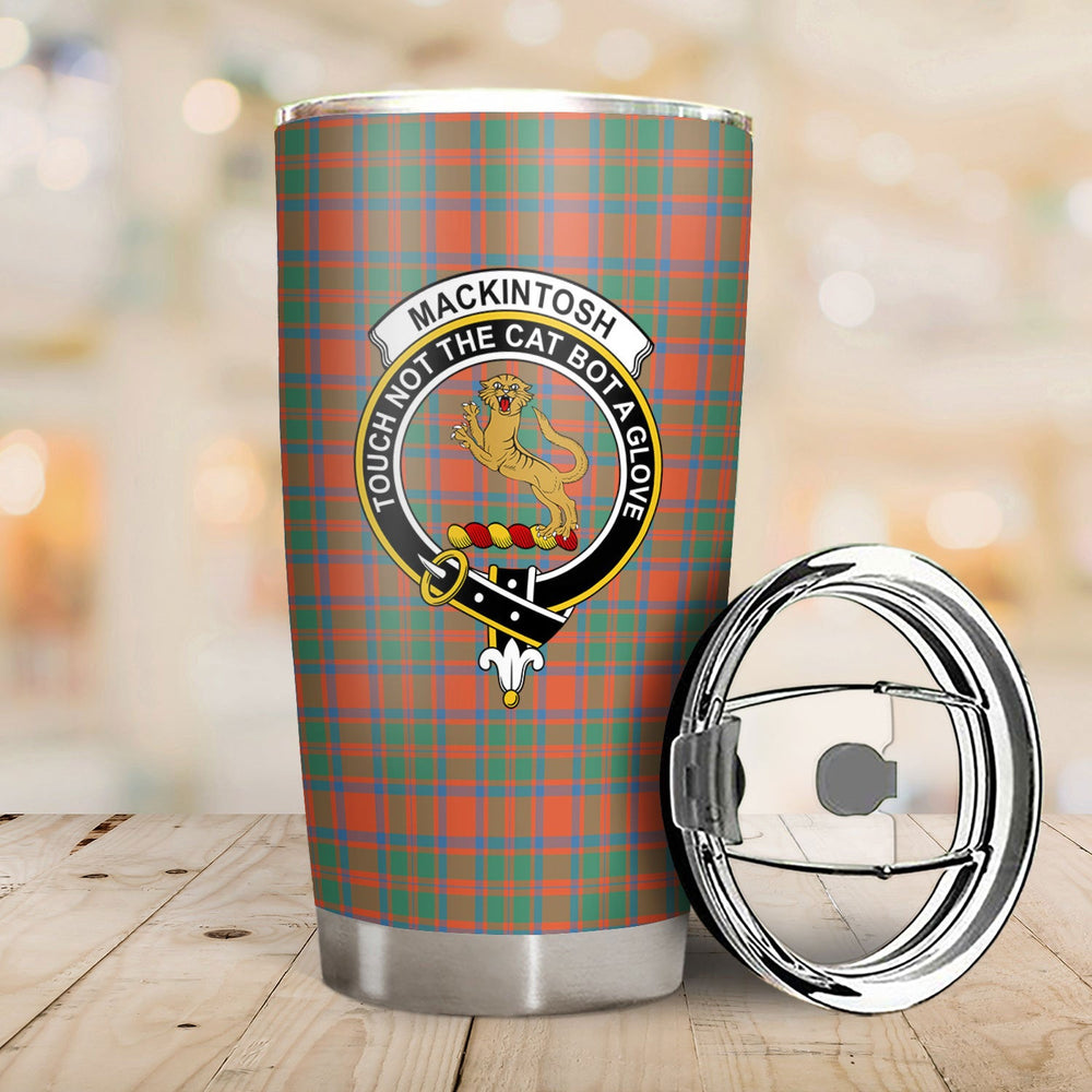 Clan MacKintosh Ancient Tartan Crest Tumbler MG11 Clan MacKintosh / MacIntosh Tartan Today   