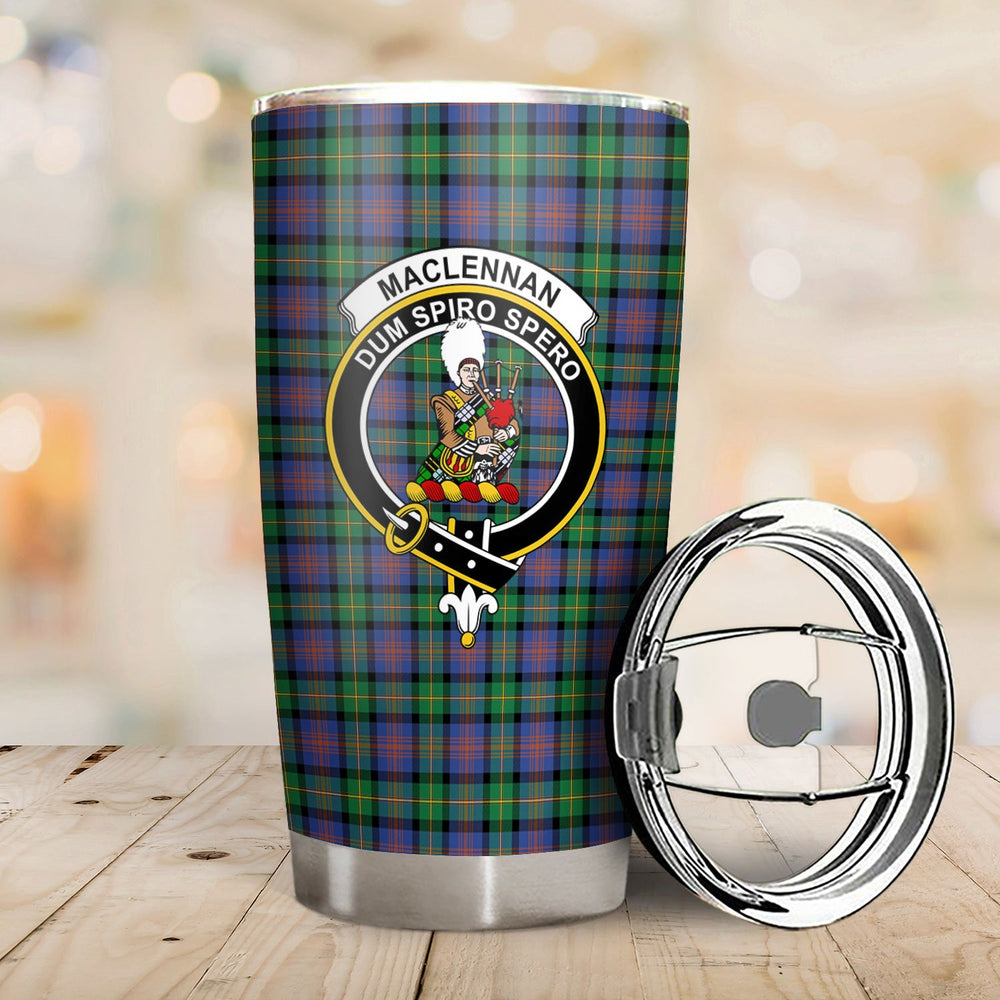 Clan MacLennan Ancient Tartan Crest Tumbler PZ61 Clan Hall Tartan Today   
