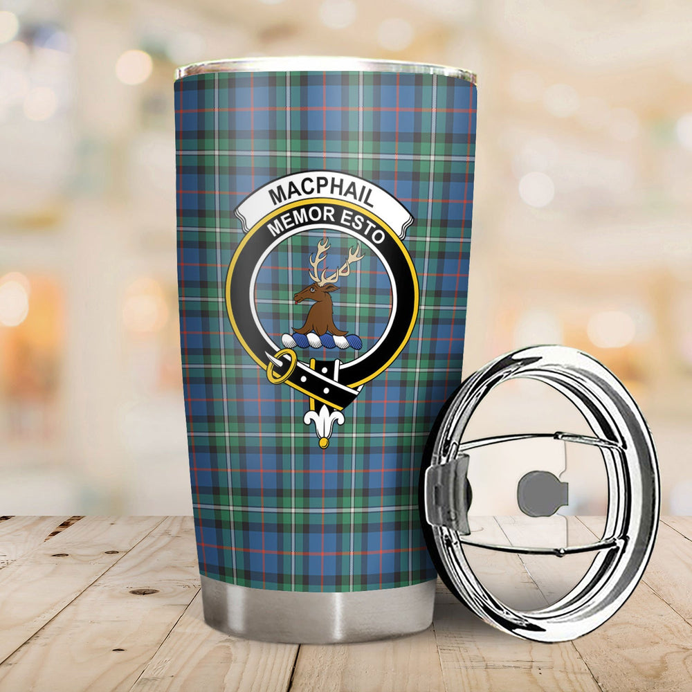 Clan MacPhail Hunting Ancient Tartan Crest Tumbler AK10 Clan MacPhail Tartan Today   